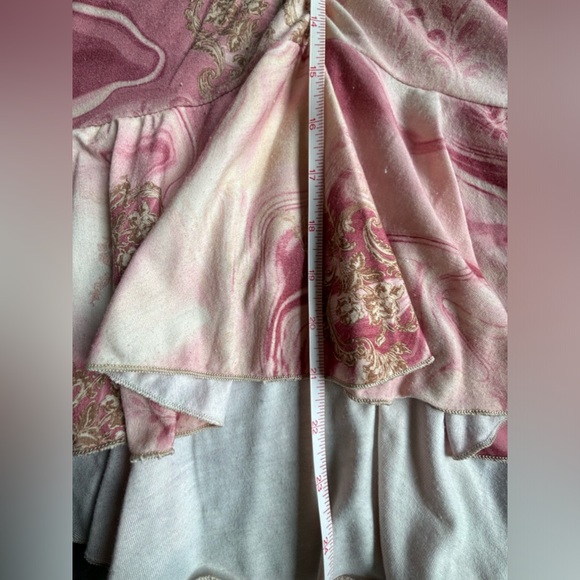 Vintage Floral Trumpet, Mermaid High Low Midi Skirt Rose Pink Size M Paris - Picture 4 of 7